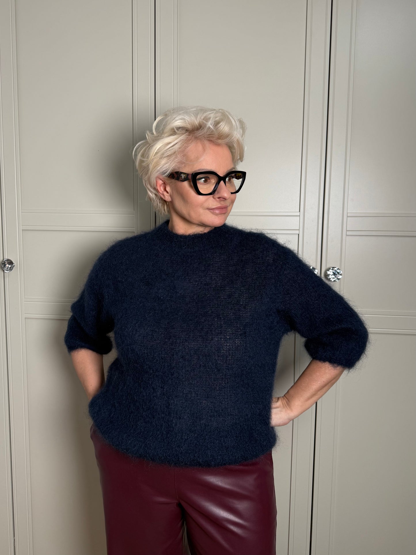 Sweter Moher Amelia zabudowany pod szyją