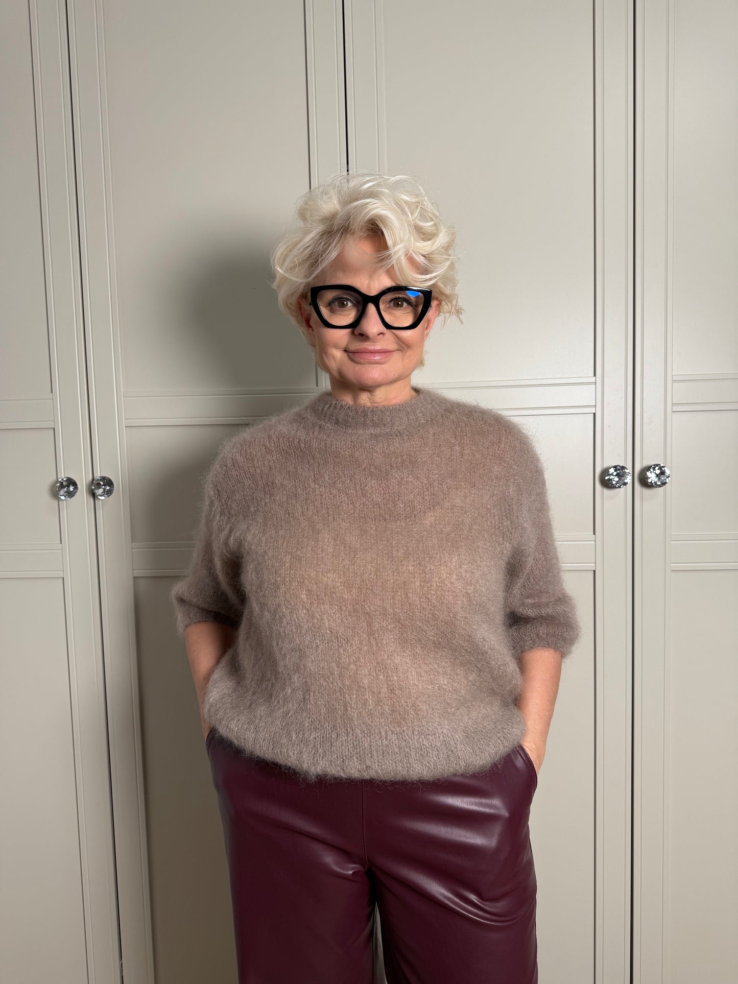 Sweter Moher Amelia zabudowany pod szyją