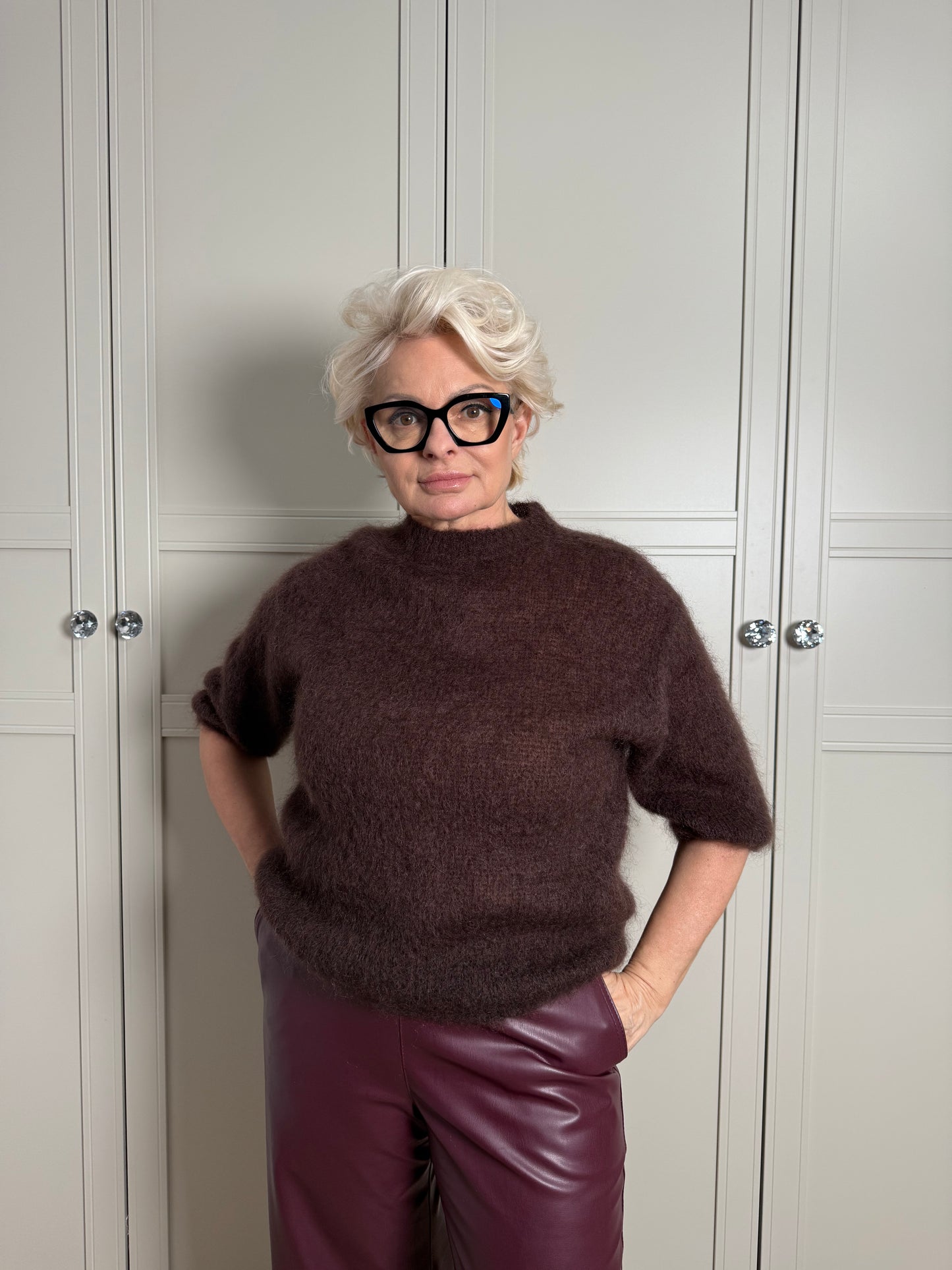 Sweter Moher Amelia zabudowany pod szyją