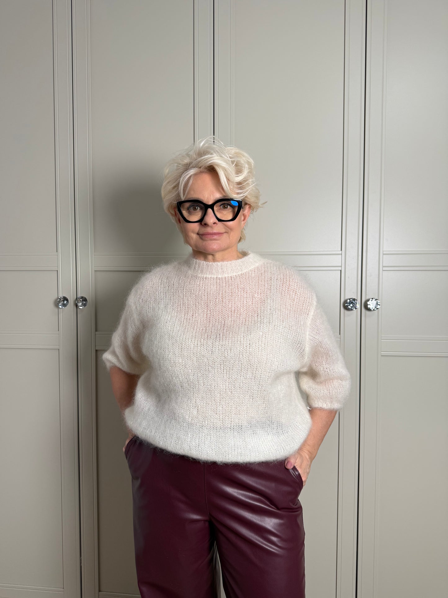 Sweter Moher Amelia zabudowany pod szyją